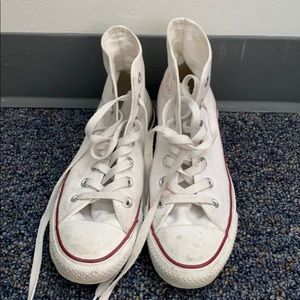 Converse all star white high top